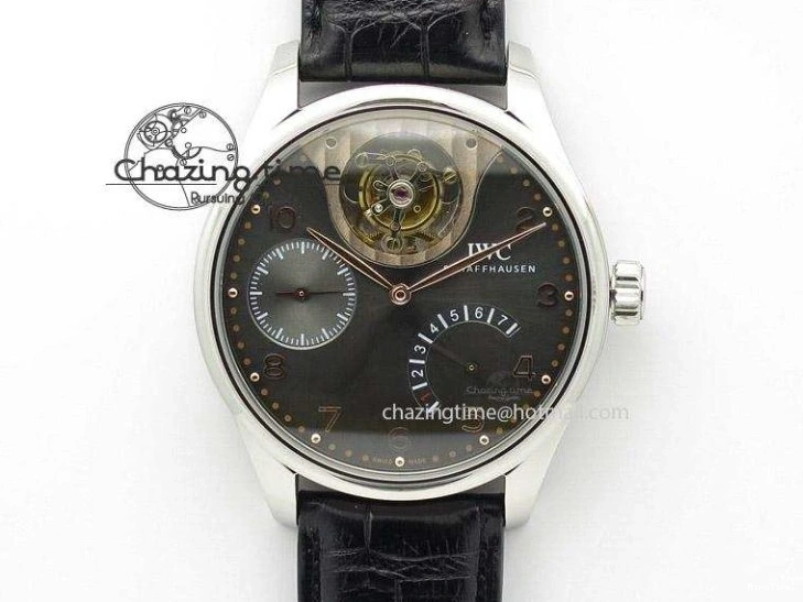 MIROTIME 0513 GoAnywhere Portuguese IW5444 RG White Dial RG Numbers On Brown Leather Strap A 7253